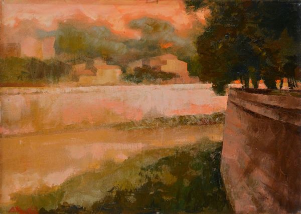 Ugo Attardi - View of the Tiber