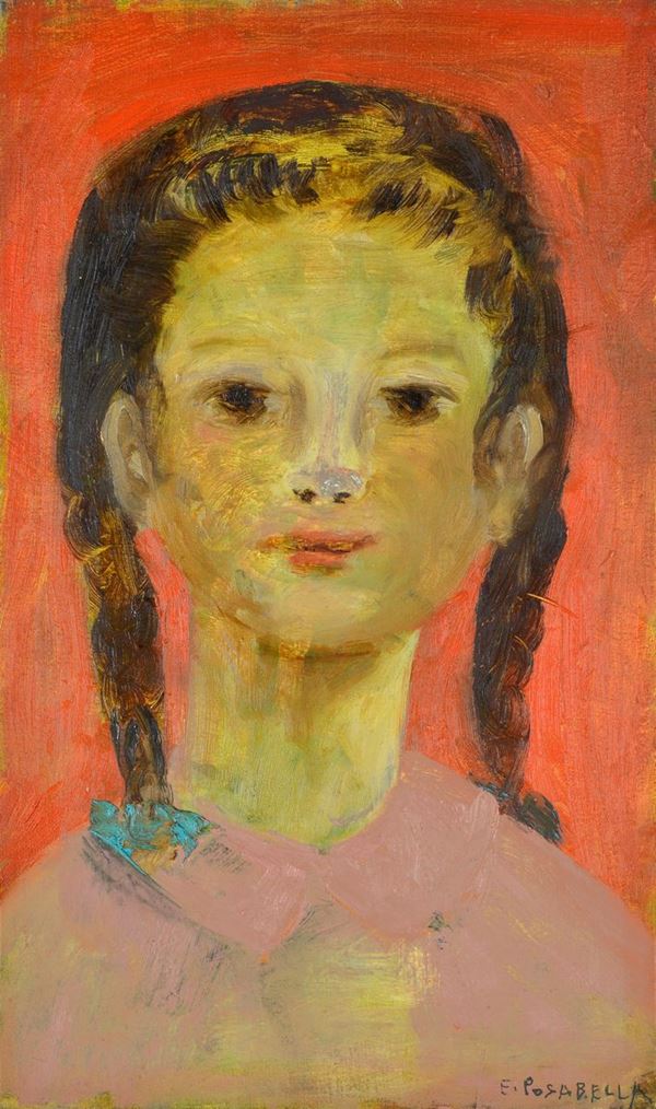 Anonimo, XX sec. - Girl with braids