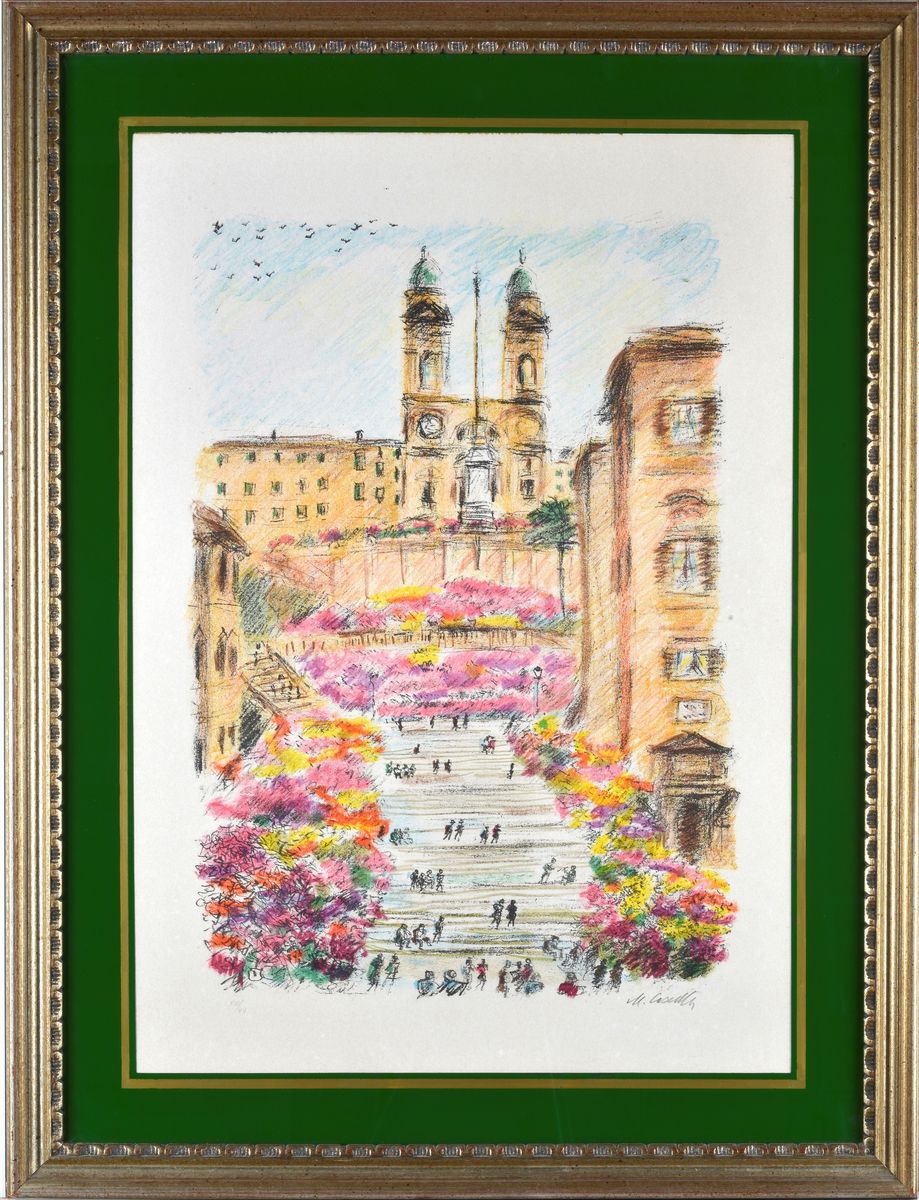 Michele Cascella - Infiorata a Trinità dei Monti