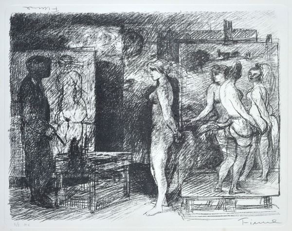 Salvatore Fiume - Pittore nello studio