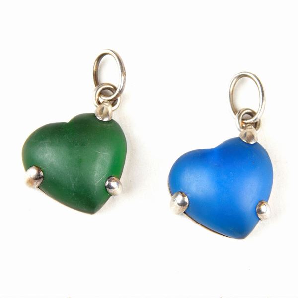 Pomellato Two heart pendants
