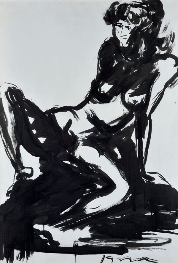 Lucio Fontana - Nudo femminile