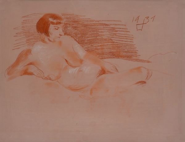 Otto Dix - Donna sul divano