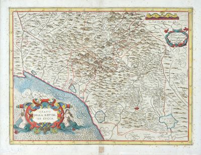 Carta Geografica con lo Stato della Repubblica di Lucca