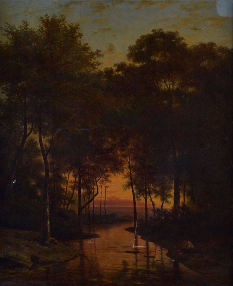 Alexander Joseph Daiwaille - Pescatore al Tramonto