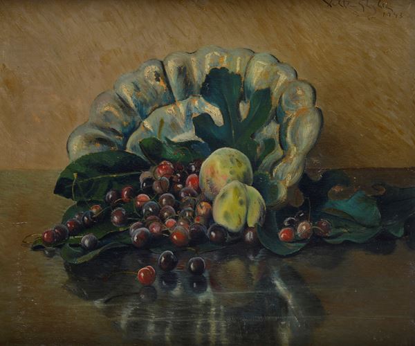 Valentino Ghiglia - Still life with fruit