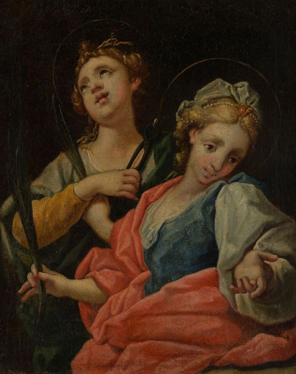 Attr. a Sebastiano Sante Bizzarri (Siena, 1648 - 1692) - Sant'Apollonia and Santa Martire