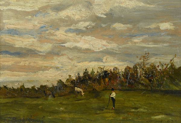 Giuseppe Bogliani - Paesaggio con pastore