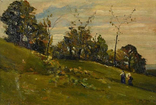 Giuseppe Bogliani - Paesaggio con figure