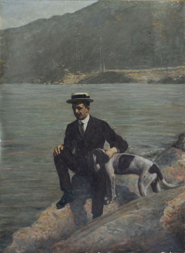 Anonimo, XX sec. - Man with boater