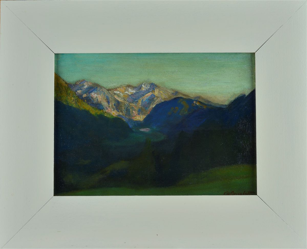 Anonimo, XX Sec. - Paesaggio con Montagne