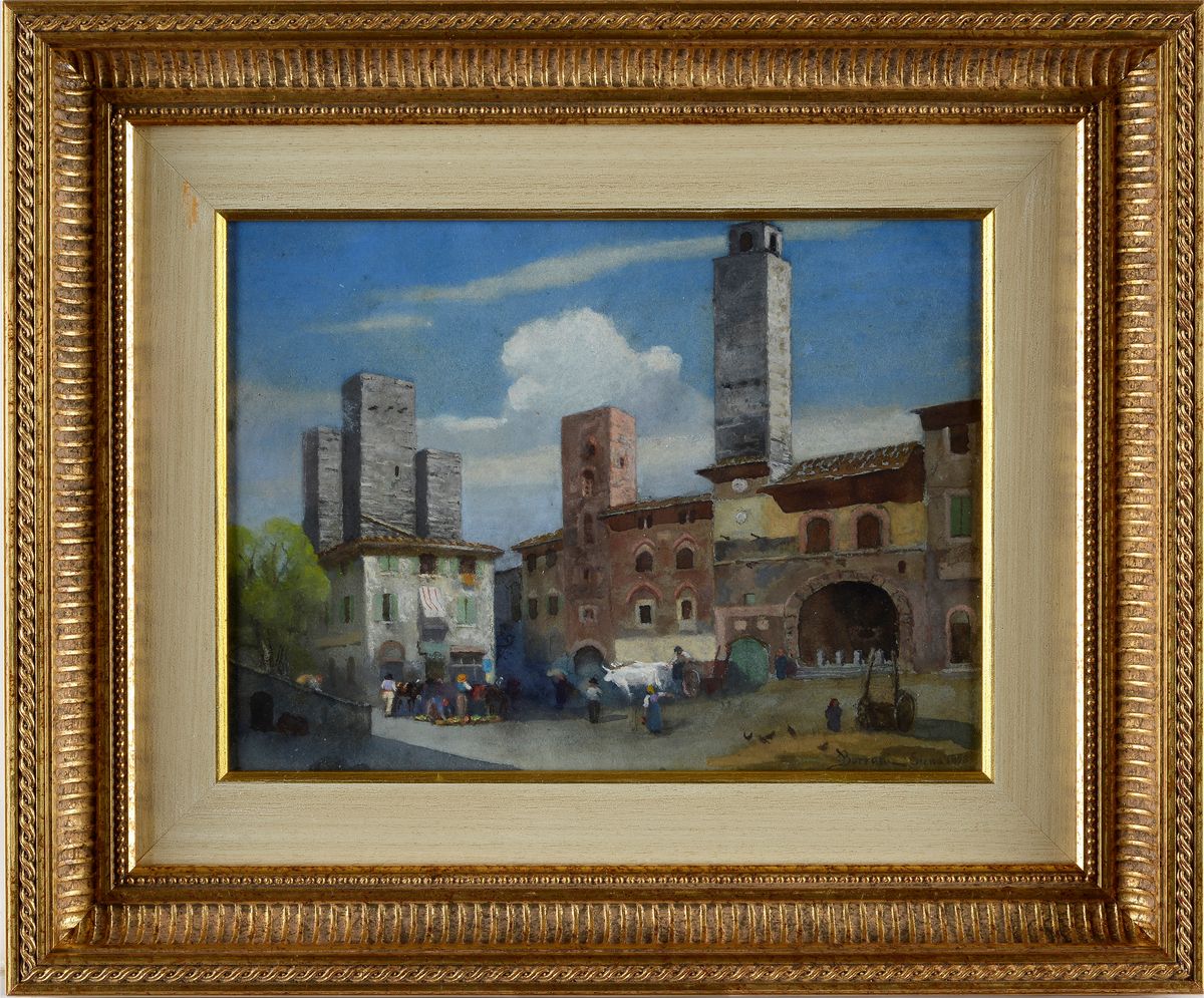 Odoardo Borrani - Piazza di Siena