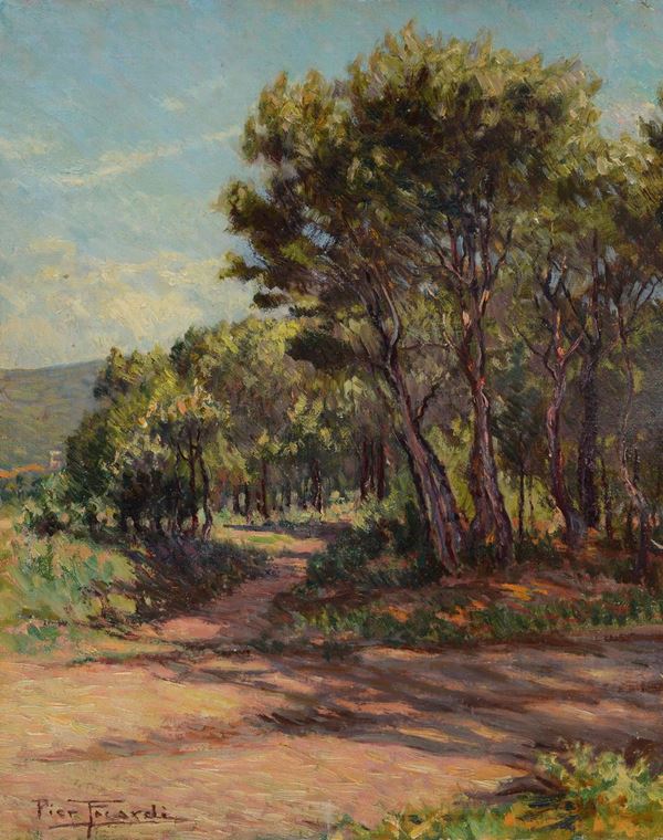 Piero Focardi - Path in the pine forest (along the railway to Quercianella)