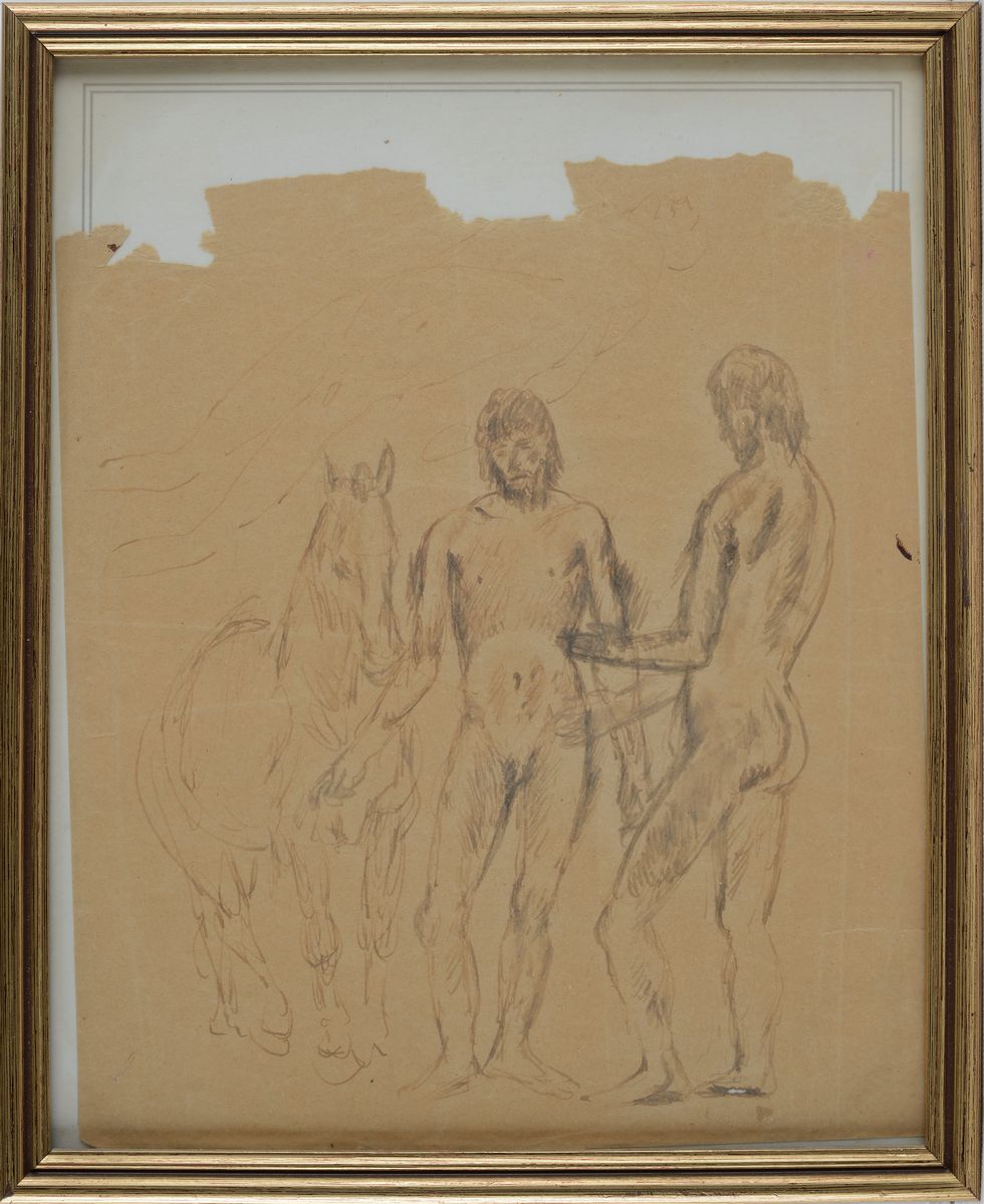 Felice Carena - Figure con Cavallo