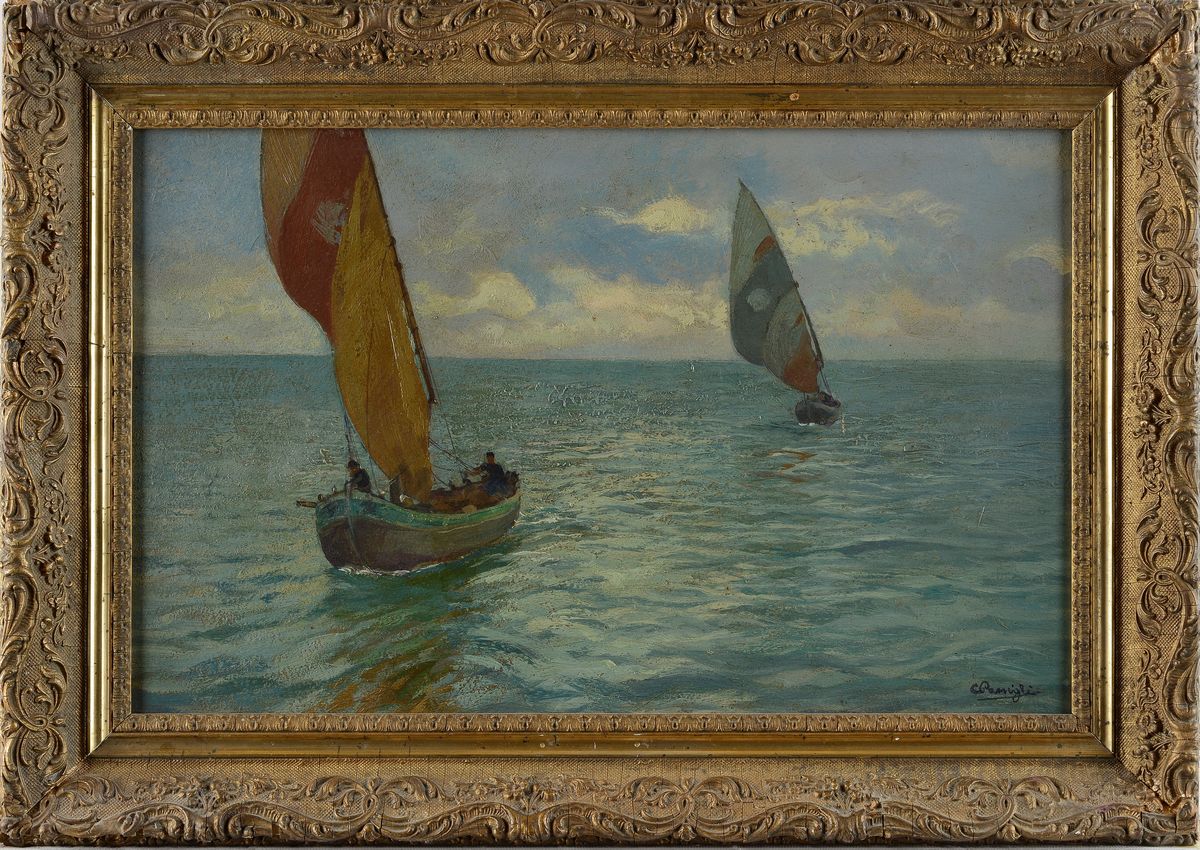 Carlo Passigli - Marina con Barche