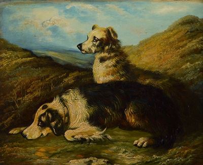 Paesaggio con Cani a Riposo