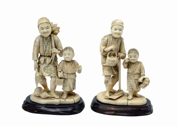 Two pairs of sculptures  - Auction ANTIQUES - Galleria Pananti Casa d'Aste