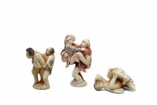 Three groups with an erotic subject  - Auction ANTIQUES - Galleria Pananti Casa d'Aste