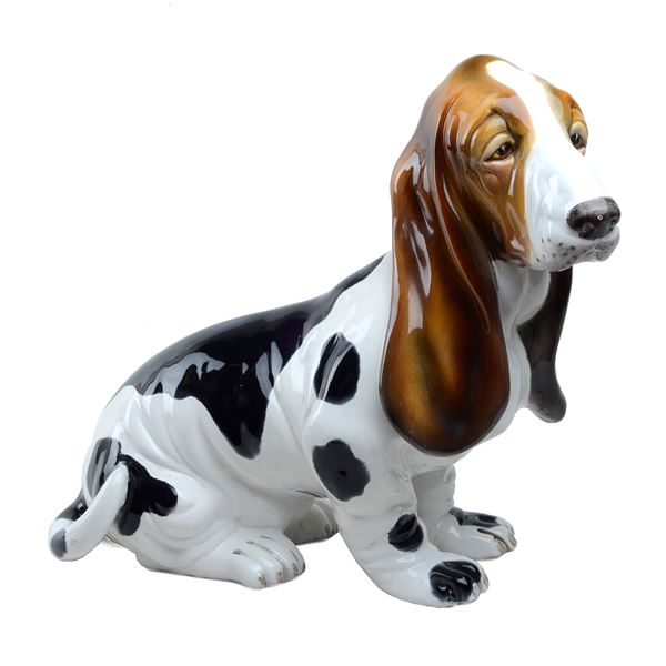 Basset hound  - Asta DOGS DIPINTI  E SCULTURE - Galleria Pananti Casa d'Aste