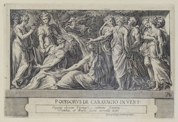 Cherubino Alberti - Muses and poets on Mount Parnassus