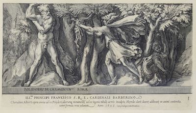 Perseo Trasforma Atlante in una Montagna con la Testa di Medusa (da Polidoro da Caravaggio)