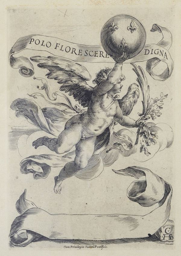 Cherubino Alberti - Genio alato (tratto da un soggetto di Michelangelo nella Cappella Sistina)