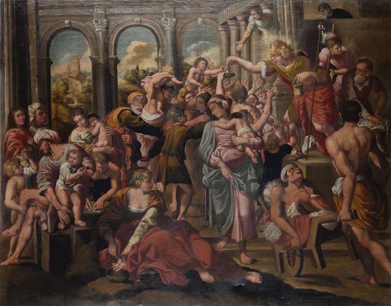 Da Annibale Carracci (fine XVII Sec.) - Elemosina di San Rocco