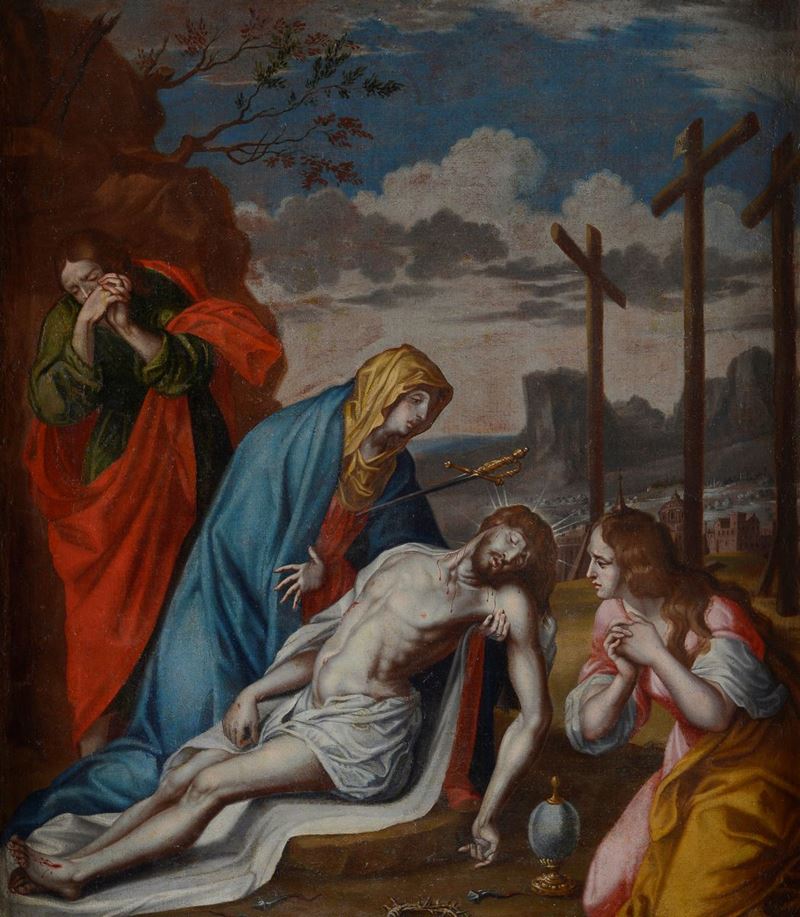 Scuola Fiamminga, XVII Sec. - Deposizione