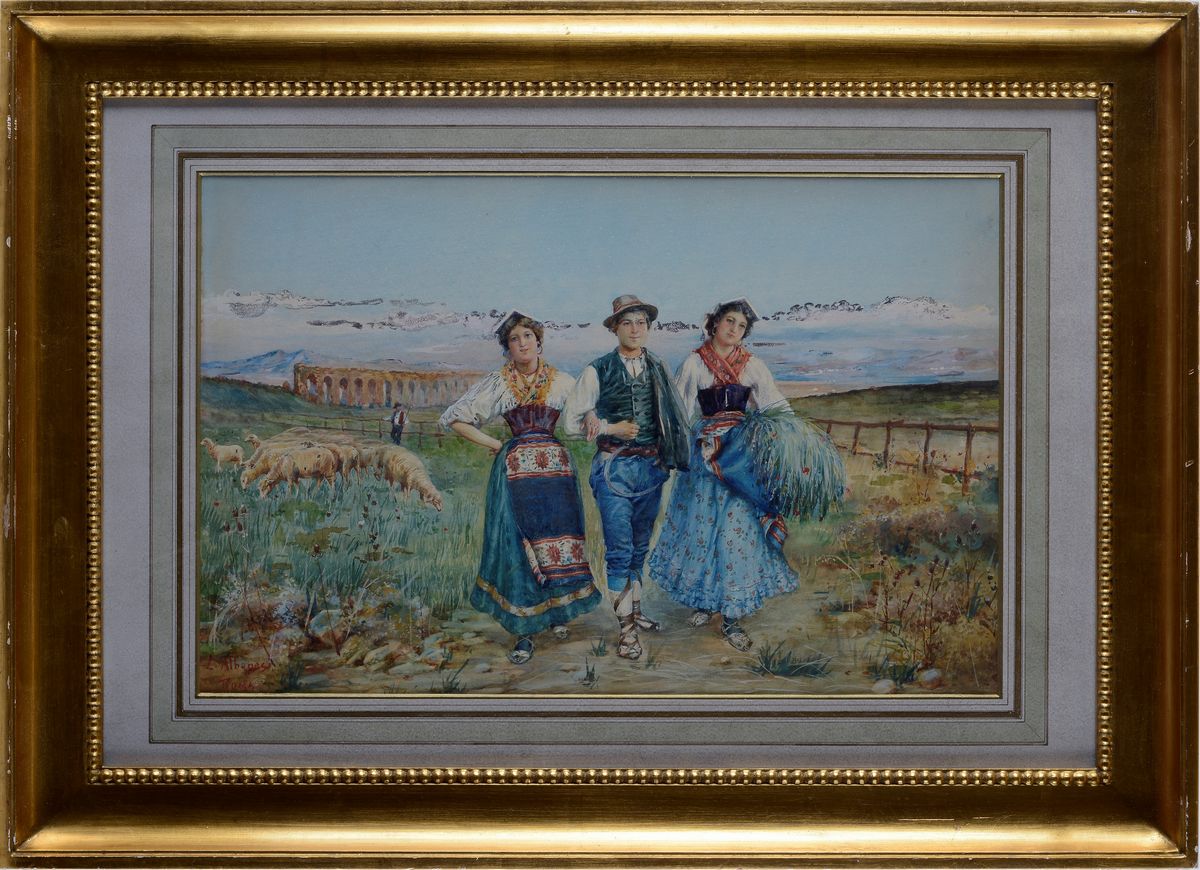Anonimo, XIX Sec. - Contadini Romani
