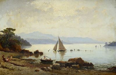 Scorcio della Costa con Barche di Pescatori