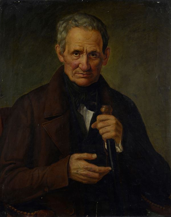Gaetano Forte - Portrait of a gentleman with cane