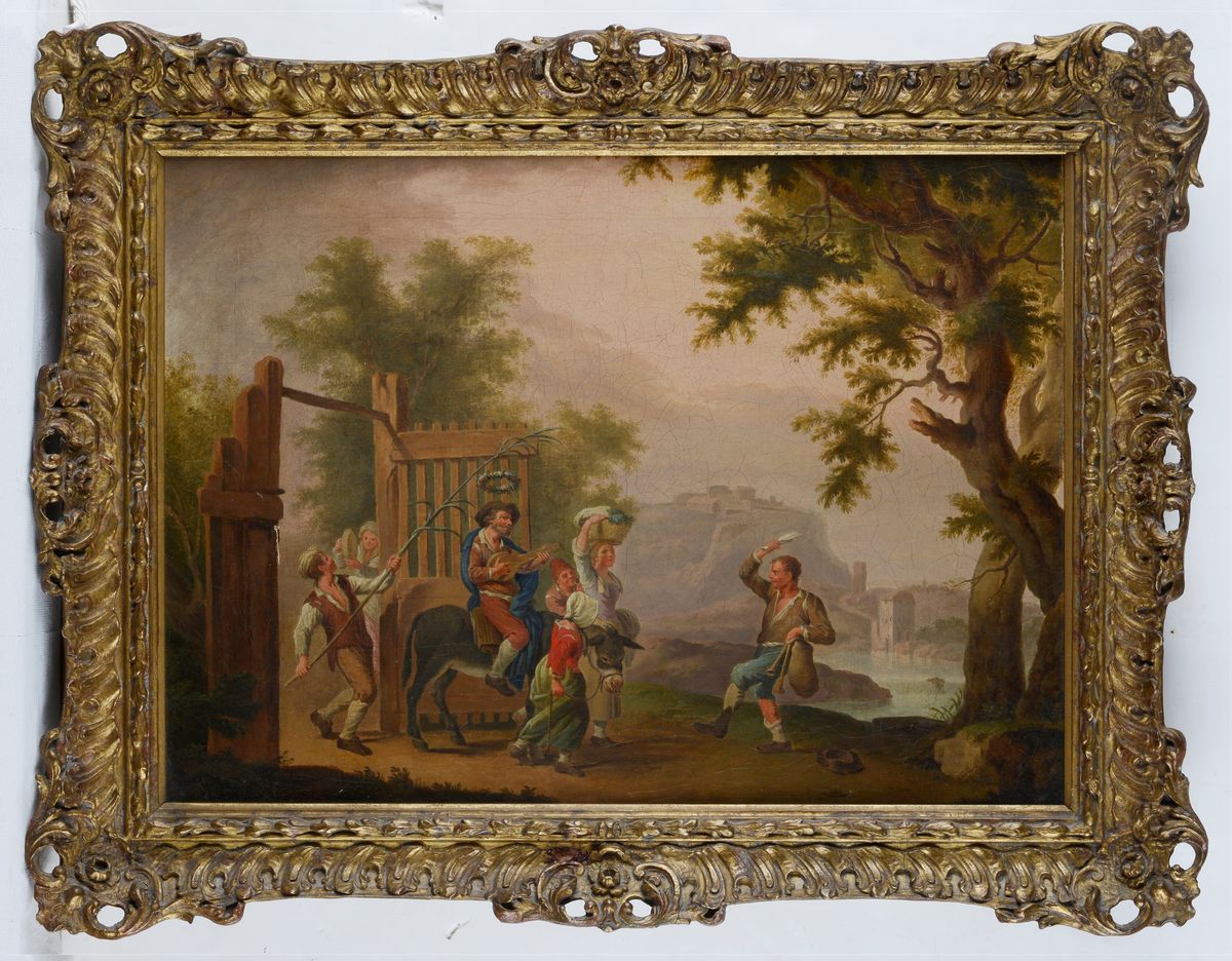 Attr. a Paolo Monaldi - Scena Campestre con Saltarello