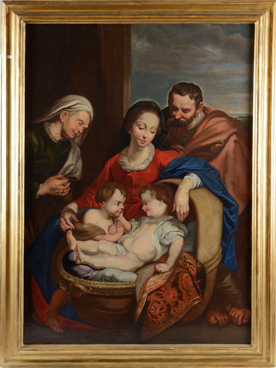 Scuola Fiamminga, XVIII Sec. - Sacra Famiglia (copia da Rubens)