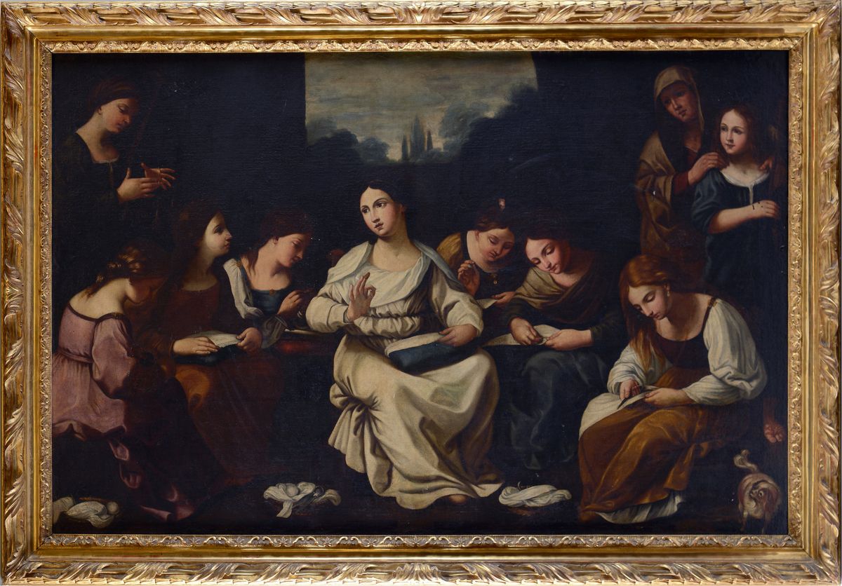 Scuola di Andrea Vaccaro (XVII Sec.) - Le Cucitrici