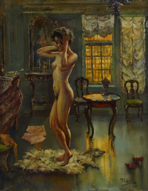 Attilio Toro - Nude woman in interior