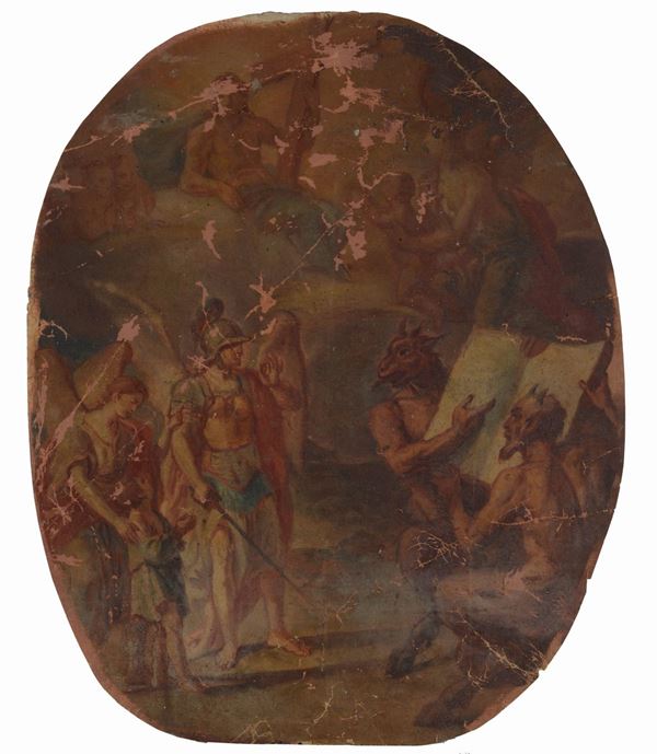 Anonimo, XVIII sec. - The judgment of a soul