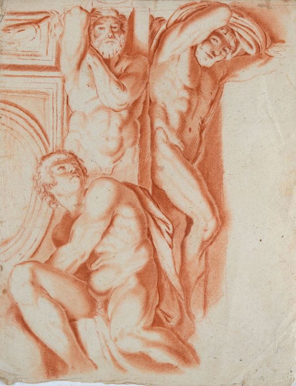 Anonimo, XVIII sec. - Studio delle decorazioni di Palazzo Farnese (da Annibale Carracci)