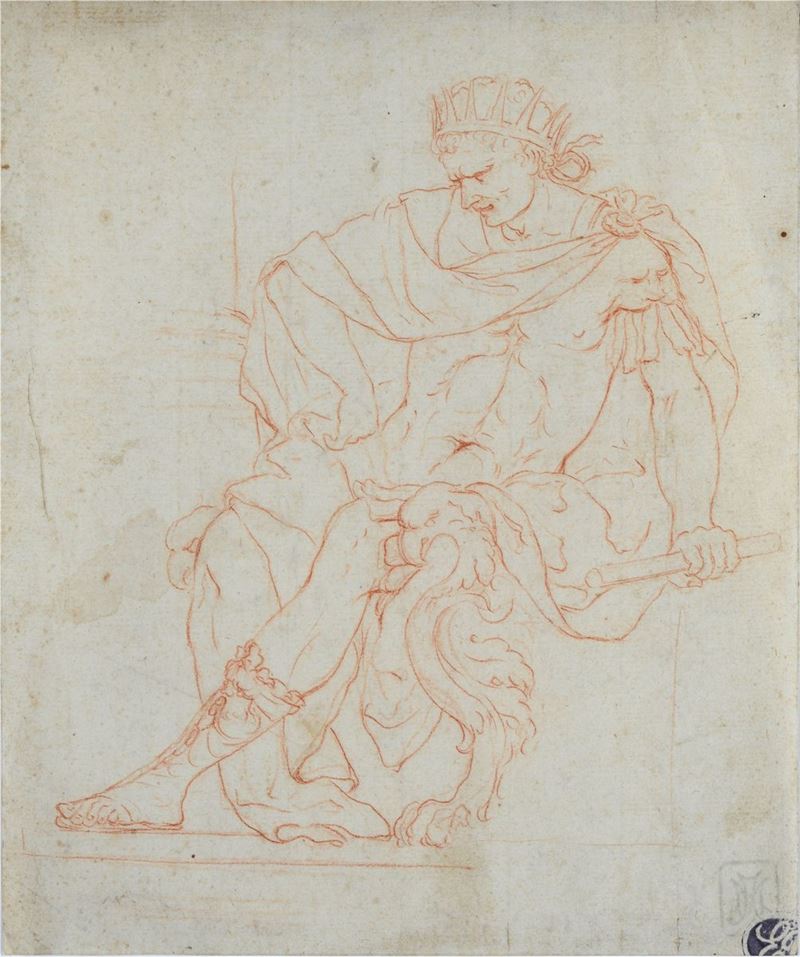 Anonimo, XVIII Sec. - Imperatore Seduto