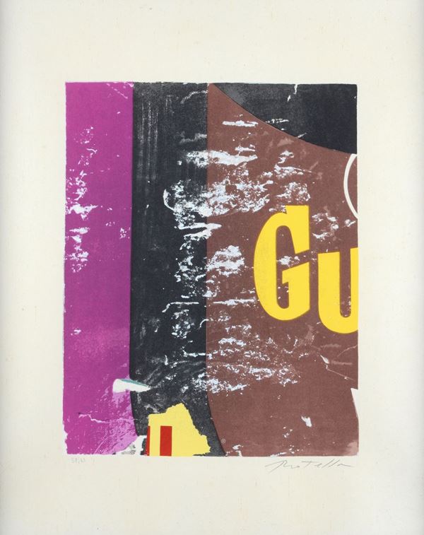Mimmo Rotella - Without title