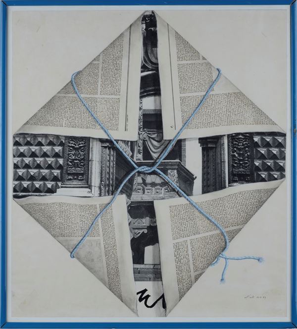 Anonimo, XX sec. : Senza titolo  (1985)  - Tecnica mista su carta - Asta ARTE MODERNA E CONTEMPORANEA - Galleria Pananti Casa d'Aste