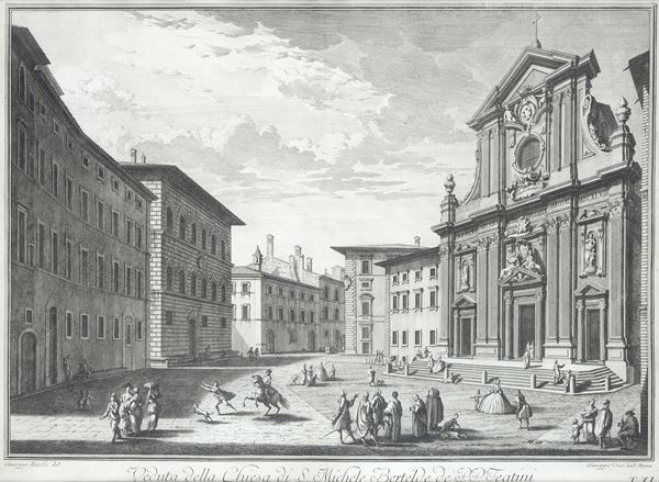 Giuseppe Zocchi - Veduta della Chiesa di S. Michele Bertelde De P.P. Teatini. T. X1