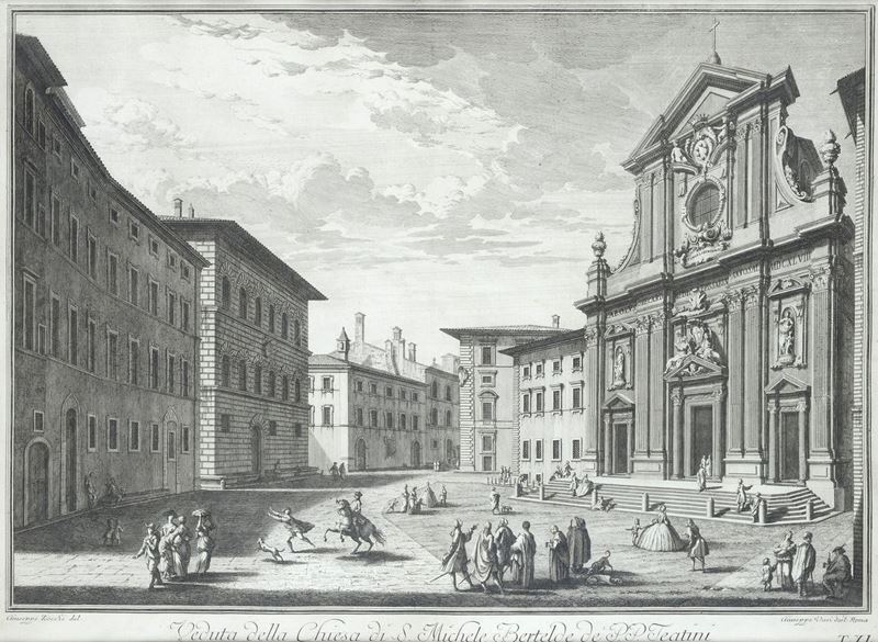 Giuseppe Zocchi - Veduta della Chiesa di S. Michele Bertelde De P.p. Teatini. T. X1