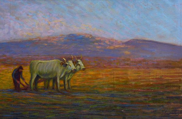 Eugenio Caprini - Plowing