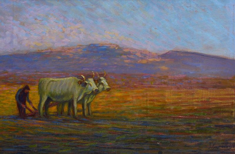 Eugenio Caprini - L'aratura