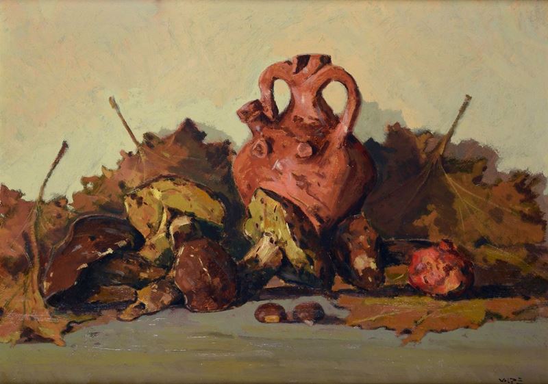 Angiolo Volpe - Natura Morta con Funghi