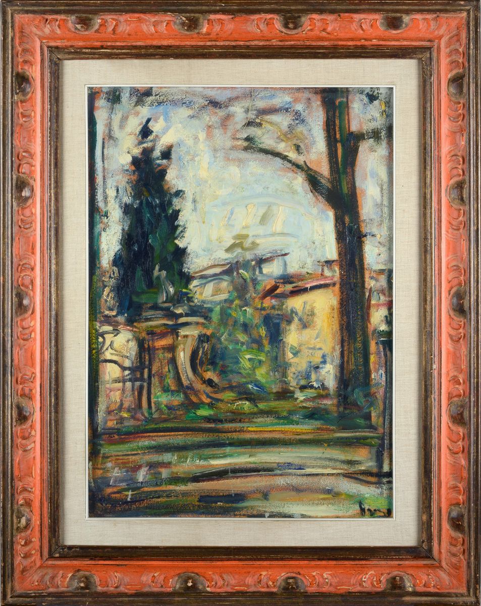 Enzo Pregno - Paesaggio con Alberi