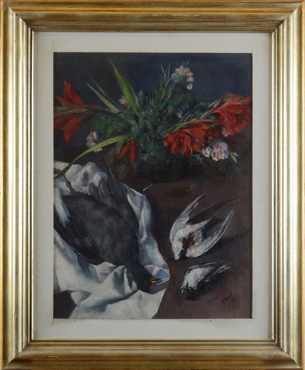 Folaga e gladioli (Natura morta con cacciagione)