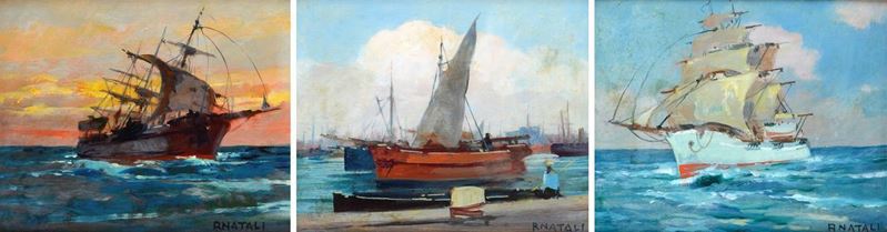 Renato Natali - Veliero/ Paranza/ Tramonto