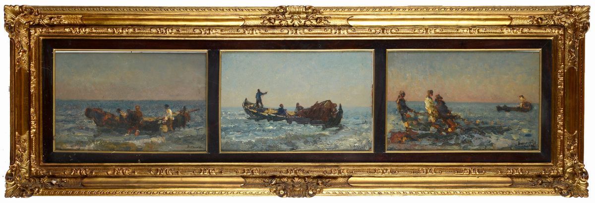 Beppe Ciardi - Barca con Pescatori/barca da Pesca con le Reti/tirano le Reti