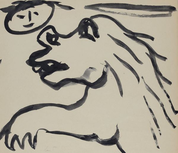 Enrico Baj - Untitled (front); Face (back)